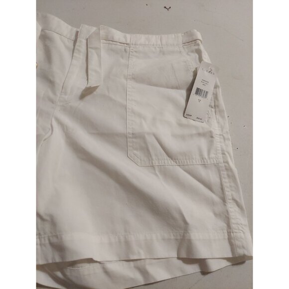 Lauren Ralph Lauren Women Shorts With Belt White Size 14 Summer NWT Polo - Picture 2 of 15